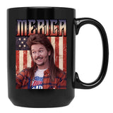 Retro Merica Joe Dirt Funny 4Th Of July Black Coffee Mug - Black