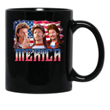 Retro Merica Joe Dirt Black Coffee Mug - Black