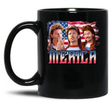 Retro Merica Joe Dirt Black Coffee Mug