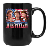 Retro Merica Joe Dirt Black Coffee Mug - Black