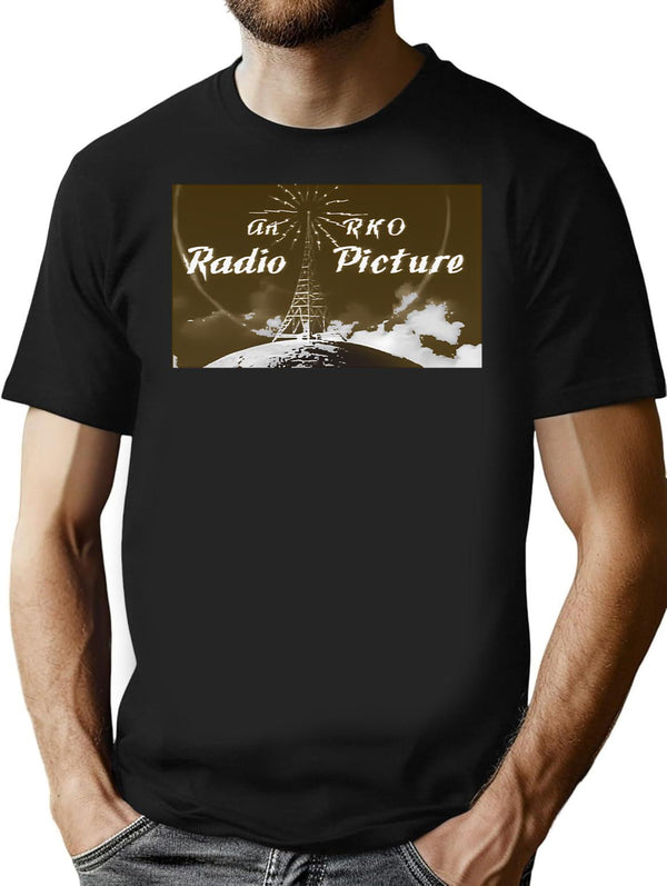 Rko Radio Pictures Intro Screen' T-Shirt - Retro Graphic Tee for Men & Women - Black