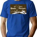 Rko Radio Pictures Intro Screen' T-Shirt - Retro Graphic Tee for Men & Women - Blue