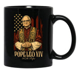 Robert Francis Prevost New Pope Shirt Leo Xiv Vatican Black Coffee Mug - Black