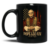 Robert Francis Prevost New Pope Shirt Leo Xiv Vatican Black Coffee Mug
