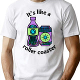 Roller Coaster - Funny Weird Bad Translation Error Bootleg Graphic T-Shirt - White