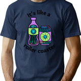 Roller Coaster - Funny Weird Bad Translation Error Bootleg Graphic T-Shirt - Navy
