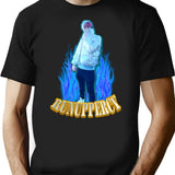 Runuppercy Bootleg Graphic T-Shirt - Black