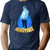 Runuppercy Bootleg Graphic T-Shirt - Navy