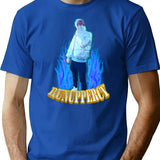 Runuppercy Bootleg Graphic T-Shirt - Blue