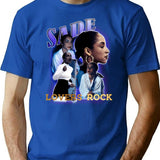 Sade For Fans Bootleg Graphic T-Shirt - Blue