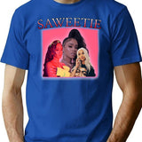 Saweetie Bootleg Bootleg Graphic T-Shirt - Blue