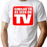 Similar To As Seen On Tv Bootleg Graphic T-Shirt - White