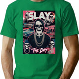 Slay The Day Bootleg Graphic T-Shirt - Green