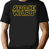 Space Wars Bootleg Graphic T-Shirt - Black