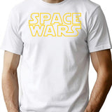 Space Wars Bootleg Graphic T-Shirt - White