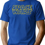 Space Wars Bootleg Graphic T-Shirt - Blue