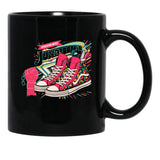 Steppin Into Juneteenth For Girl Sneakers Black Coffee Mug - Black