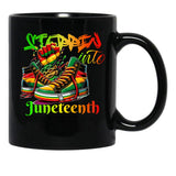 Steppin Into Juneteenth Black Coffee Mug - Black