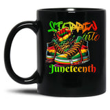Steppin Into Juneteenth Black Coffee Mug