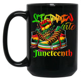 Steppin Into Juneteenth Black Coffee Mug