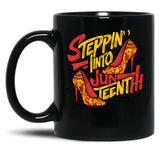 Stepping Into Juneteenth Like My Ancestors High Heel Women Mug Black Coffee Mug