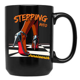 Stepping Into Juneteenth Like My Ancestors Black Coffee Mug - Black