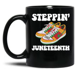 Stepping Into Juneteenth (2) Black Coffee Mug