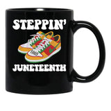 Stepping Into Juneteenth Black Coffee Mug - Black