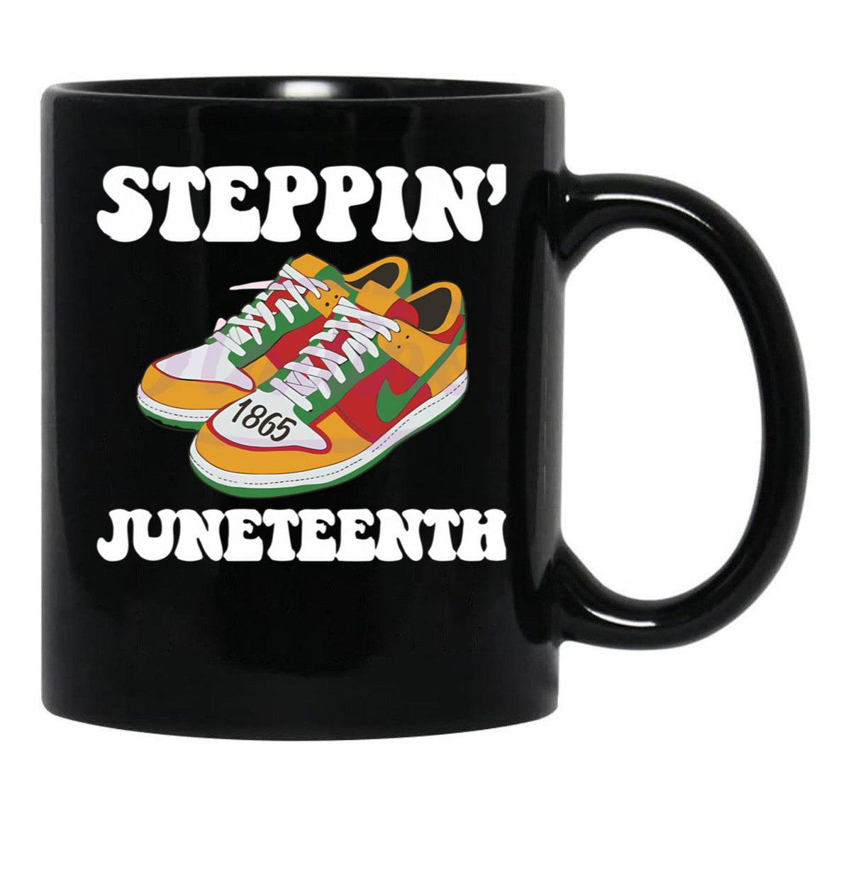 Stepping Into Juneteenth Black Coffee Mug - Black