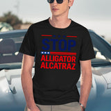 Stop Alligator Alcatraz Black T-Shirt - Black