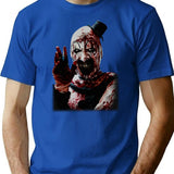 Terrifier 2 Fan Art Classic Premium Heavyweight Cotton T-Shirt - Blue