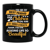 Thank You For Making Life So Beautiful Black Gift Coffee Mug - Black