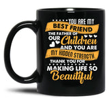 Thank You For Making Life So Beautiful Black Gift Coffee Mug