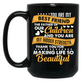 Thank You For Making Life So Beautiful Black Gift Coffee Mug