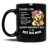 Thanks For Loving Me Best Dog Lover Mom Mothers Day Black Gift Coffee Mug