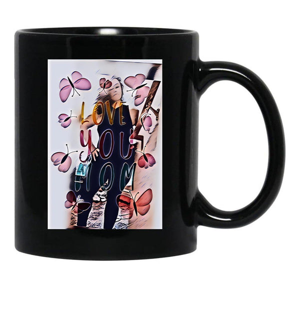 Thanks Mom (1) Black Gift Coffee Mug - Black