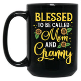 Thanksgiving Sunflower Blessed Mom And Granny Gift Black Gift Coffee Mug