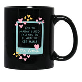 The Art Of Being A Mom Black Gift Coffee Mug - Black