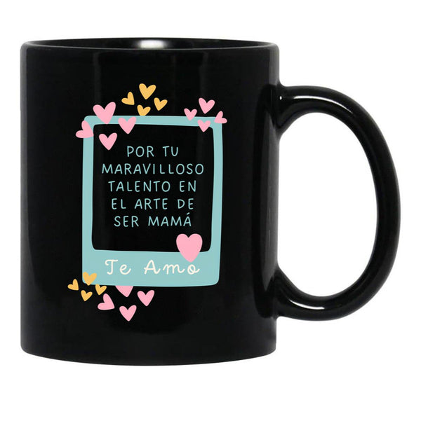 The Art Of Being A Mom Black Gift Coffee Mug - Black