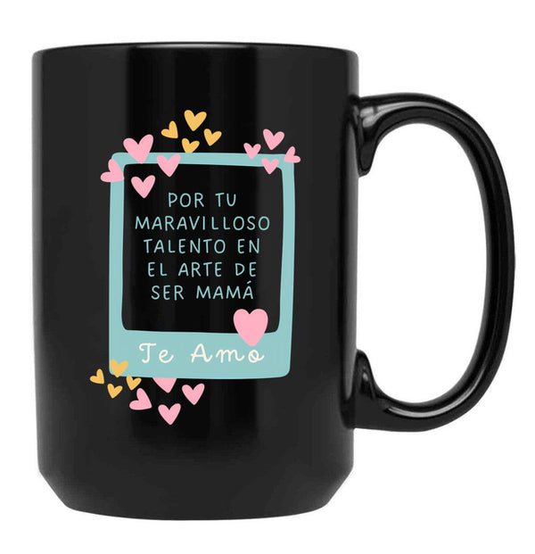 The Art Of Being A Mom Black Gift Coffee Mug - Black