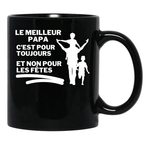 The Best Dad Black Gift Coffee Mug - Black