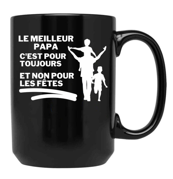 The Best Dad Black Gift Coffee Mug - Black