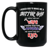 The Best Gift Ever For A Real Man I Asked God To Make Me A Better Man Black Gift Coffee Mug
