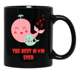 The Best Mom Ever Black Gift Coffee Mug - Black