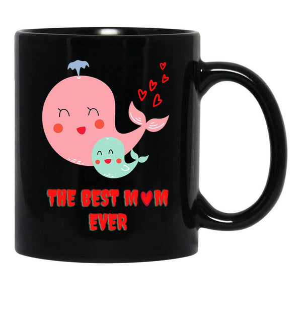 The Best Mom Ever Black Gift Coffee Mug - Black