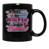 The Boy Who Stole My Heart Black Gift Coffee Mug - Black