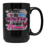 The Boy Who Stole My Heart Black Gift Coffee Mug - Black