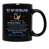 The Day I Met You My Husband (Bk) Black Gift Coffee Mug - Black