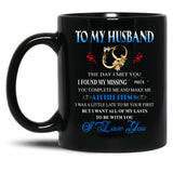 The Day I Met You My Husband (Bk) Black Gift Coffee Mug