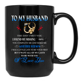 The Day I Met You My Husband (Bk) Black Gift Coffee Mug - Black